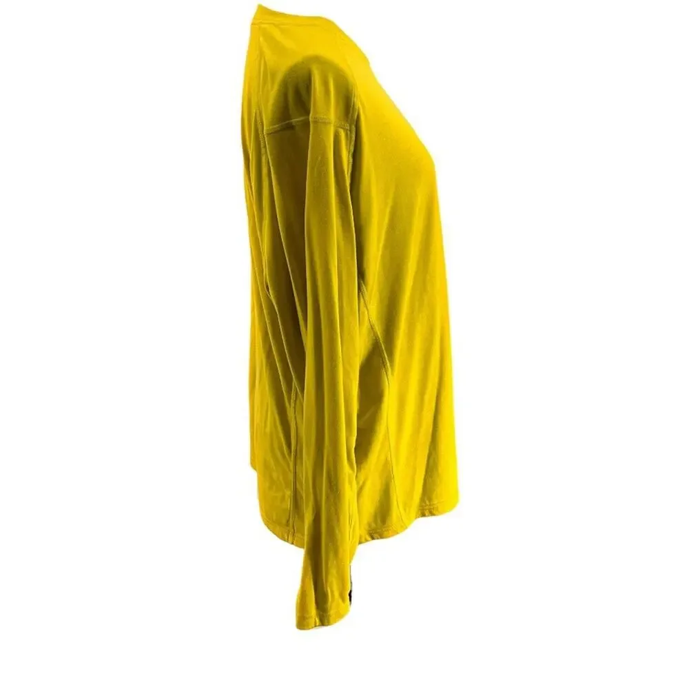 The North Face Long Sleeve FlashDry Crew Olive Yellow Men's XXLarge